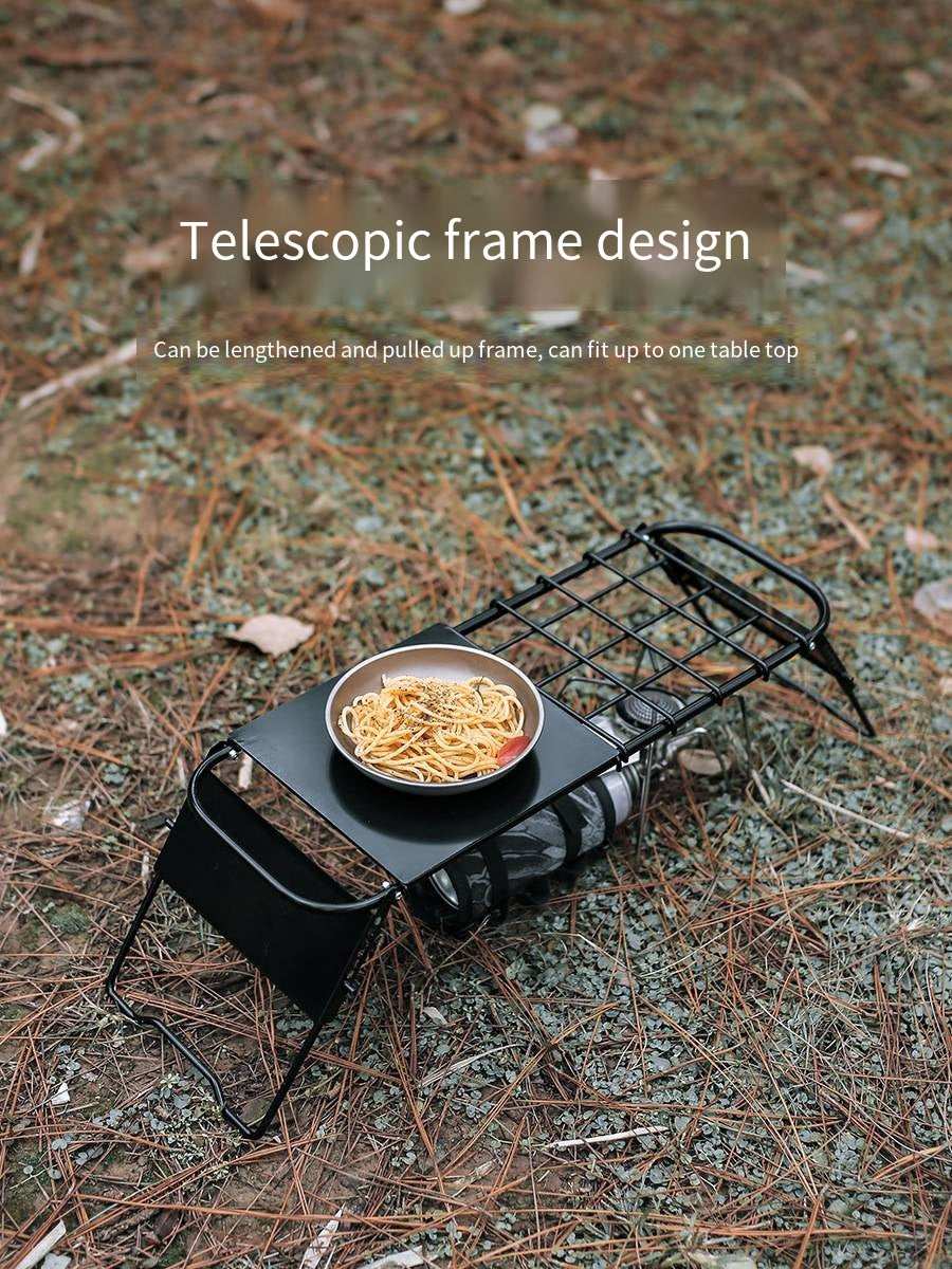 Portable 3-in-1 Design Camping Table for Grill with Mesh Desktop, Folding Table for Grill Camping Cooking BBQ-1