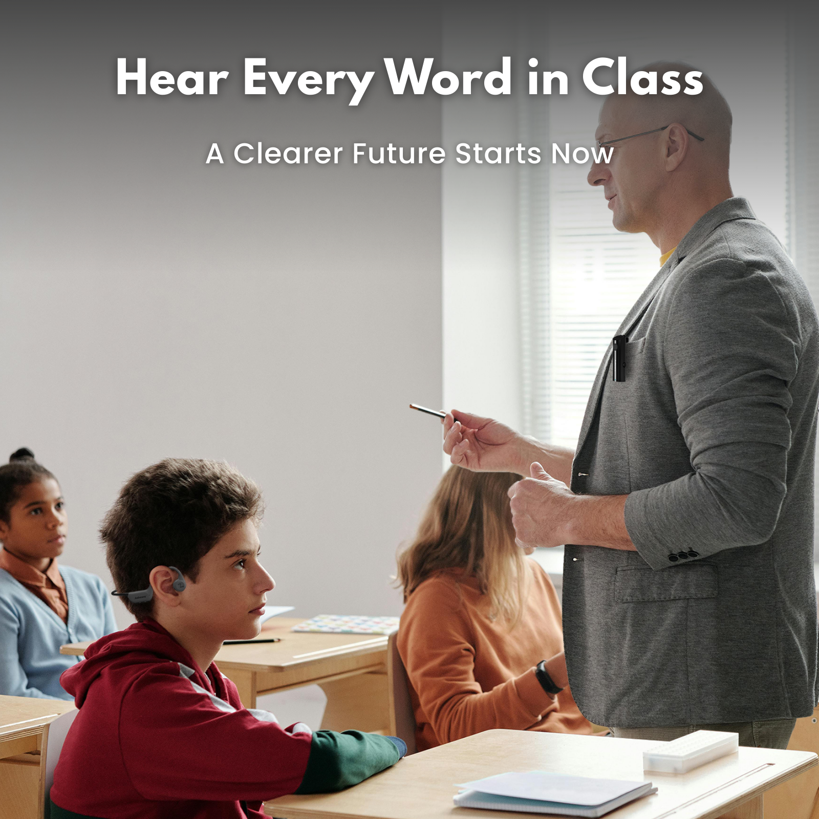 HearLink Hearing Essential Kit - Wireless Hearing Enhancement with Bone Conduction