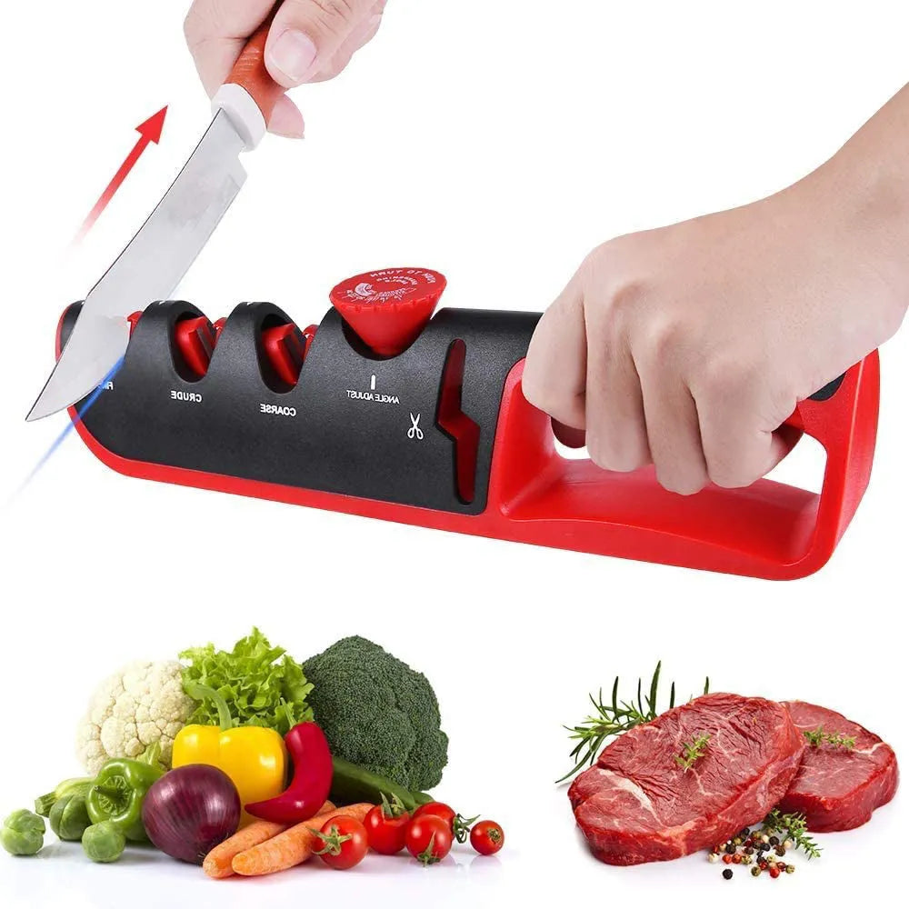 Vibe Geeks 4 IN 1 Multifunctional Adjustable Manual Knife Sharpening Tool-0