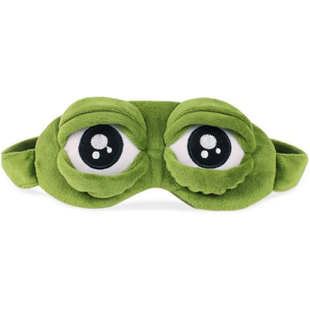 Vibe Geeks Cute Contoured Blackout Frog 3D Sleep Eye Mask for Sleeping-0