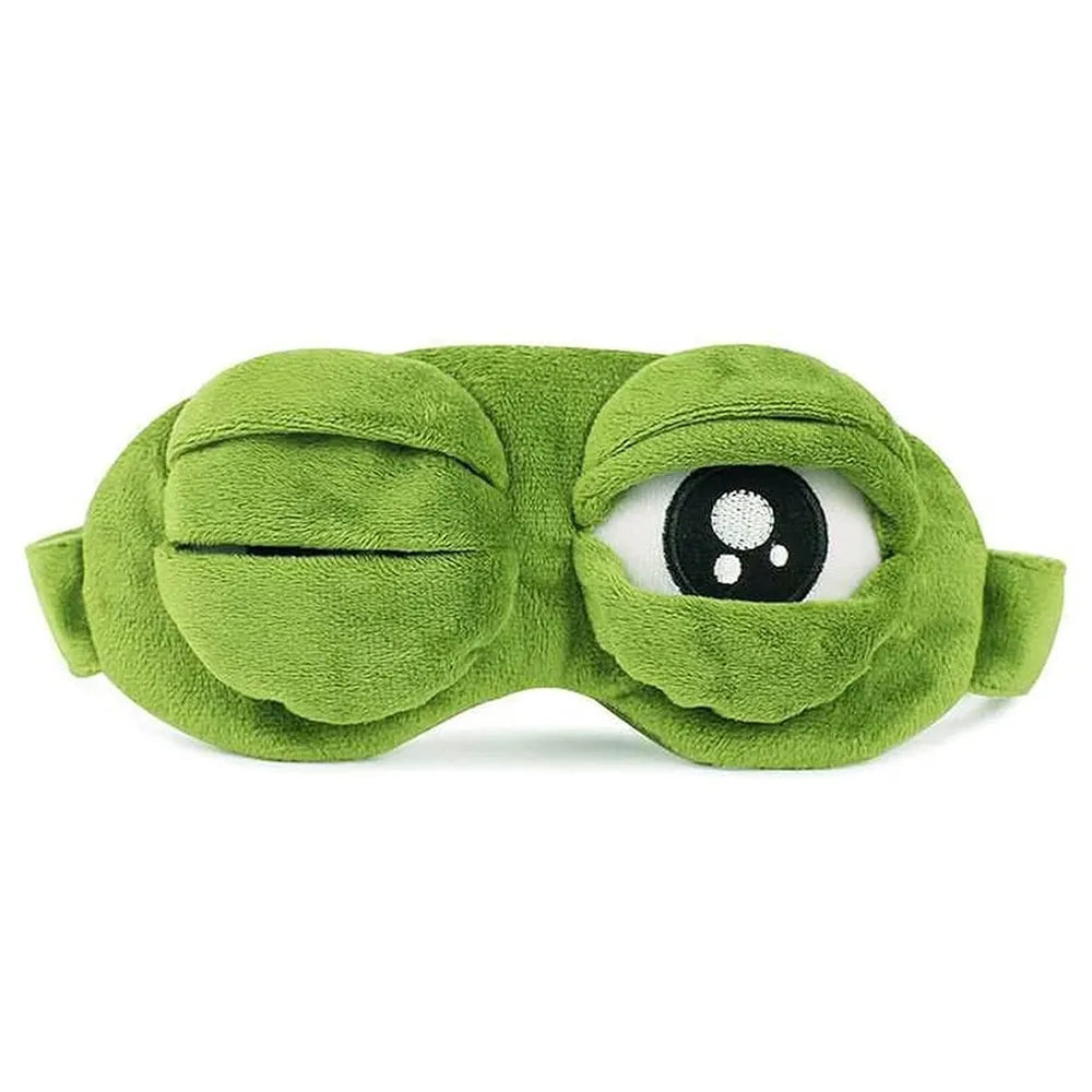 Vibe Geeks Cute Contoured Blackout Frog 3D Sleep Eye Mask for Sleeping-1