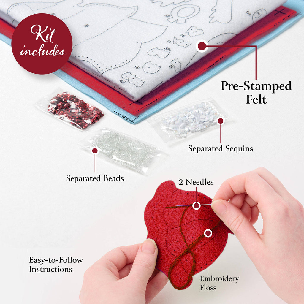 Bucilla Snowy St Nick Felt Stocking-2