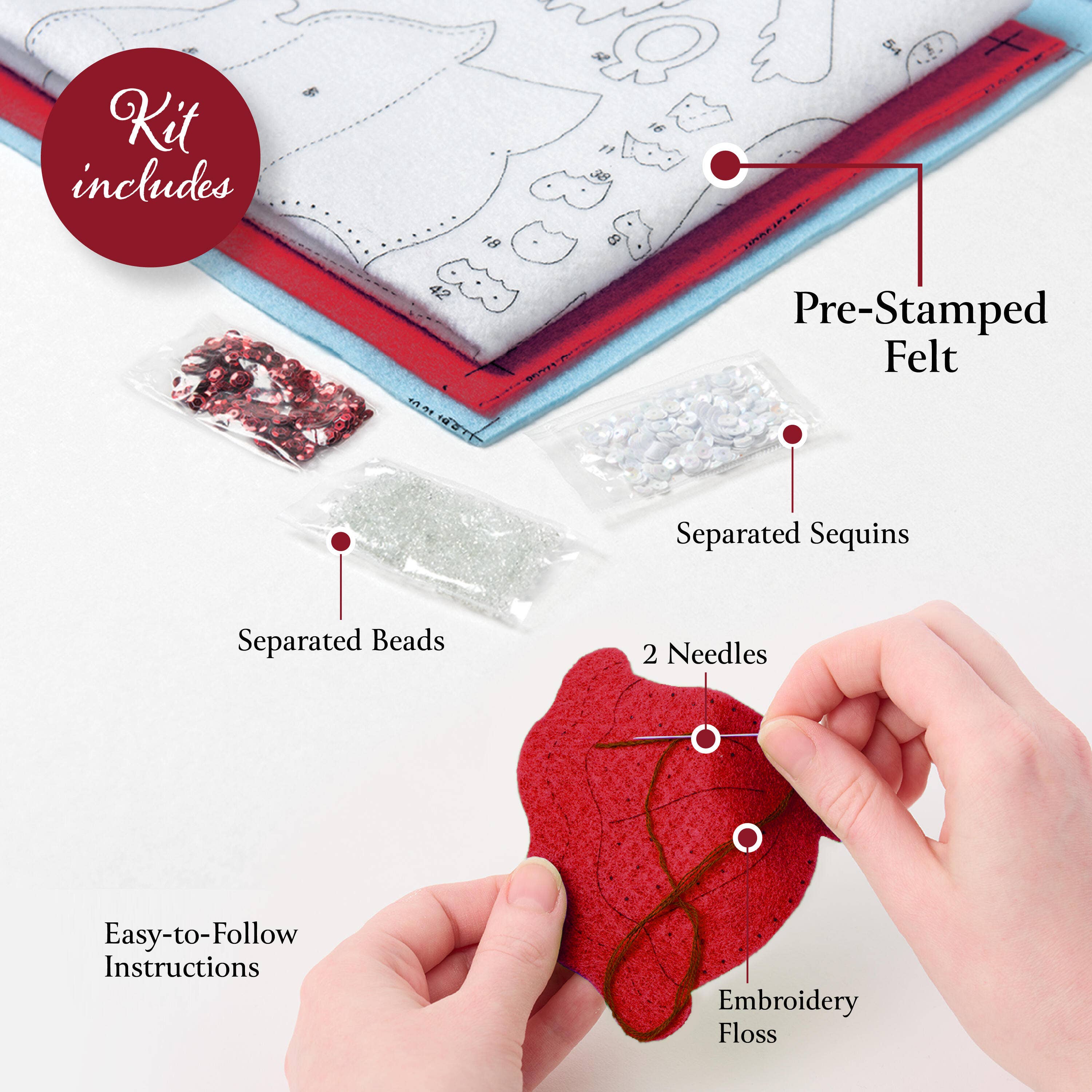 Bucilla Snowy St Nick Felt Stocking-2