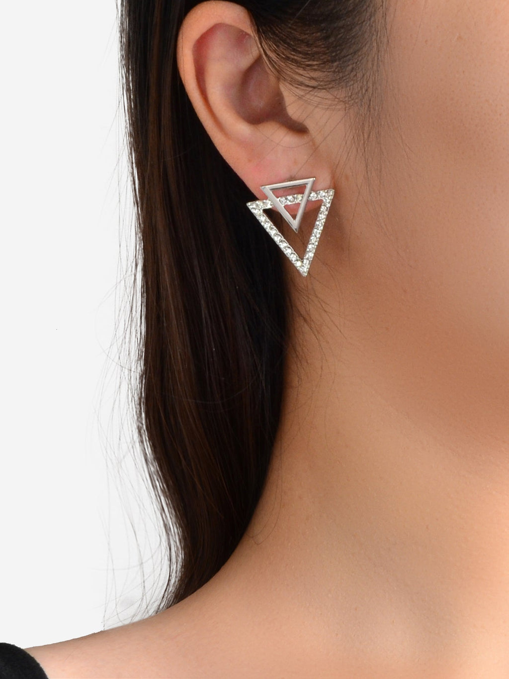 Double Triangles Stud Classic Women Trendy Dangle Earrings Fashion Jewelry Gift-1