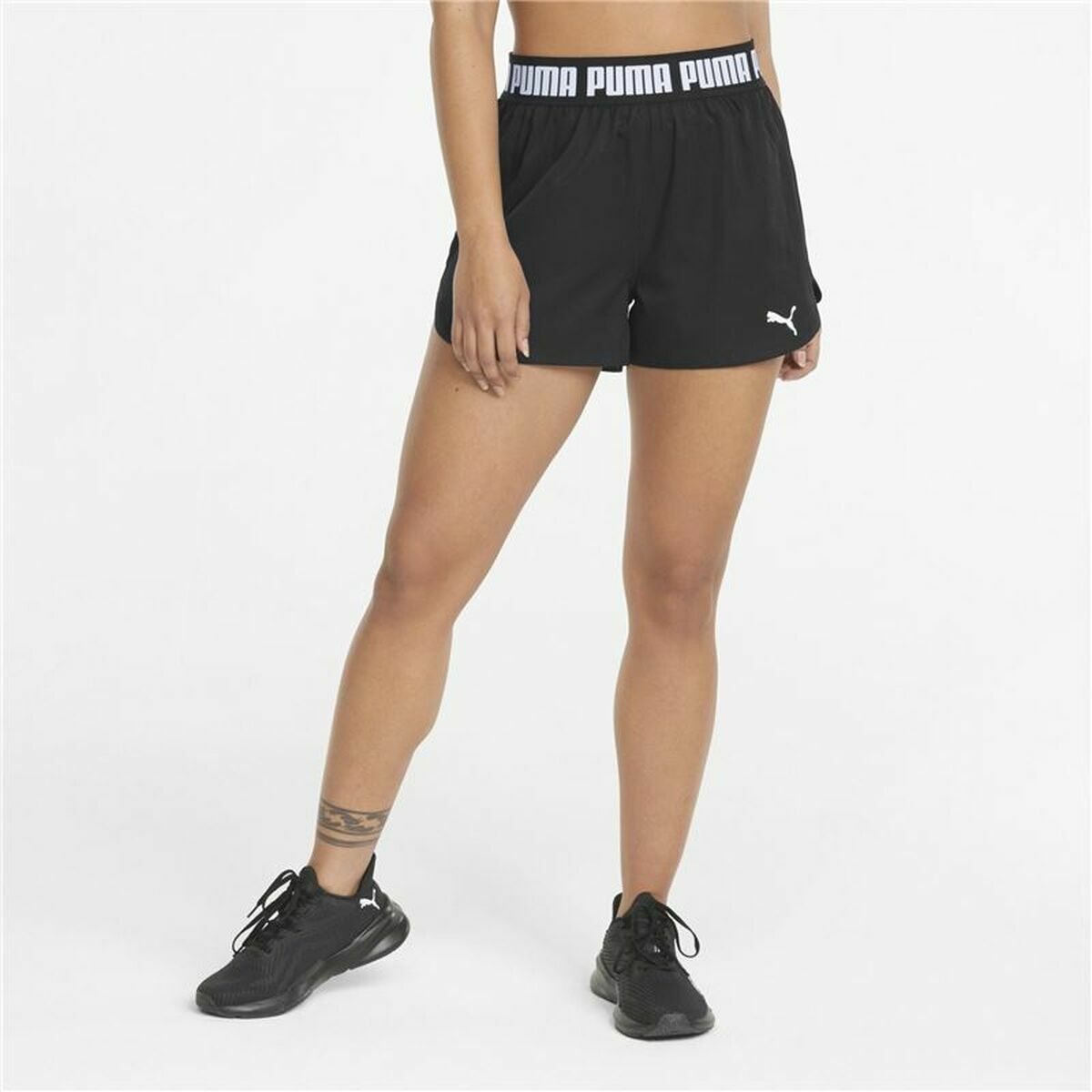 Sports Shorts for Women Puma Train Strong Woven Black-13