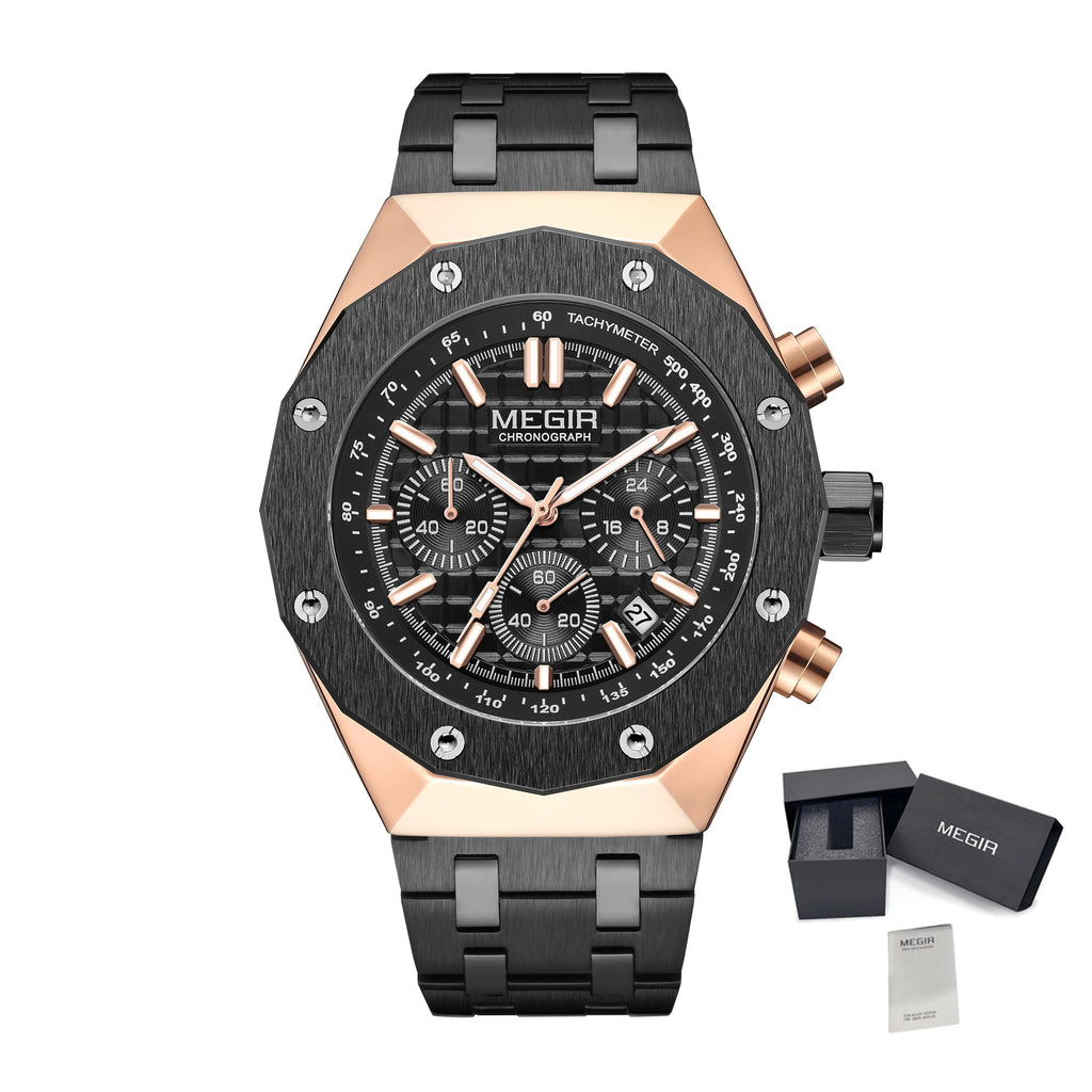 MEGIR Relogio Masculino Luxury Business Men Watches Fashion Military Watch Date Luminous Casual Quartz Wristwatch Man Clock 2213