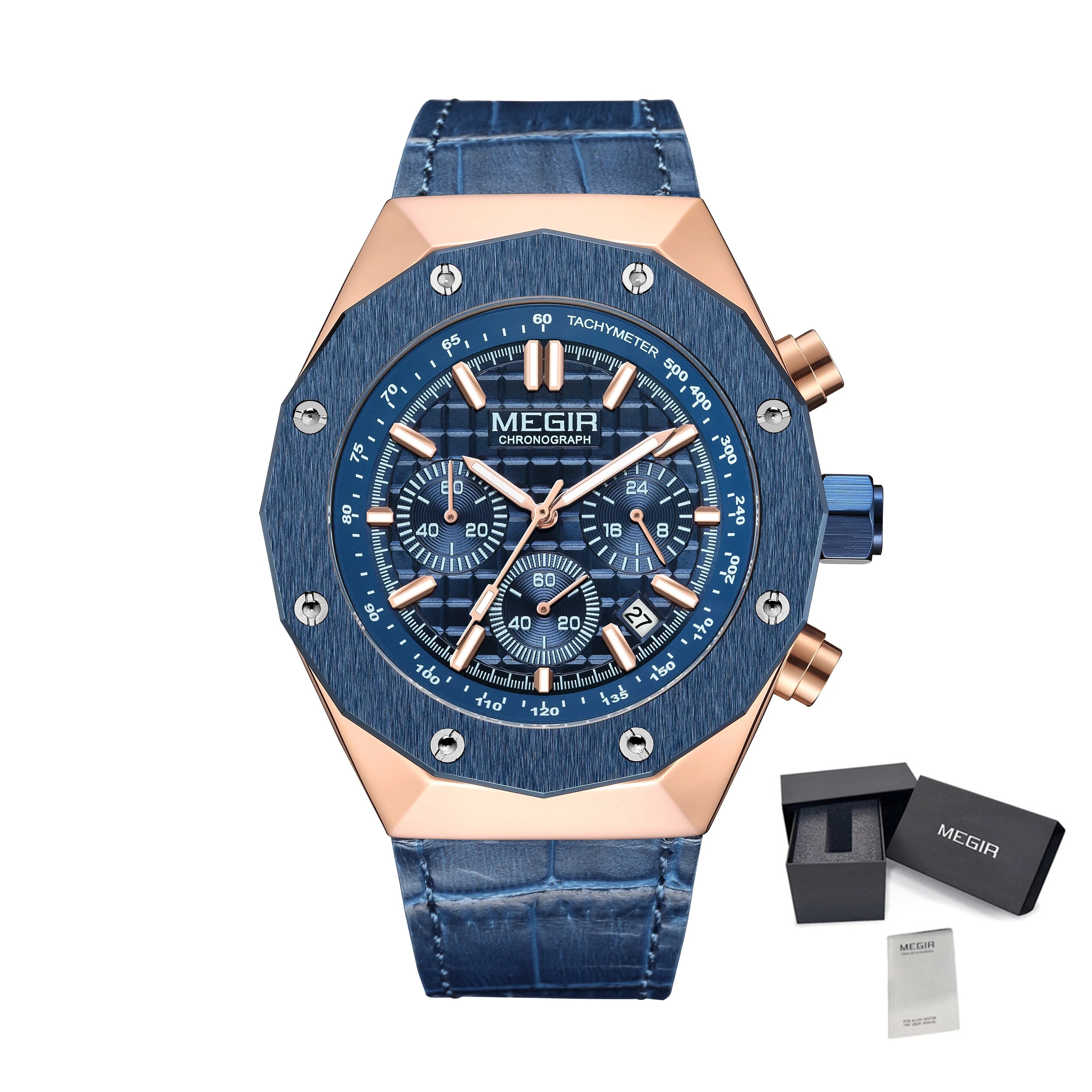 MEGIR Relogio Masculino Luxury Business Men Watches Fashion Military Watch Date Luminous Casual Quartz Wristwatch Man Clock 2213