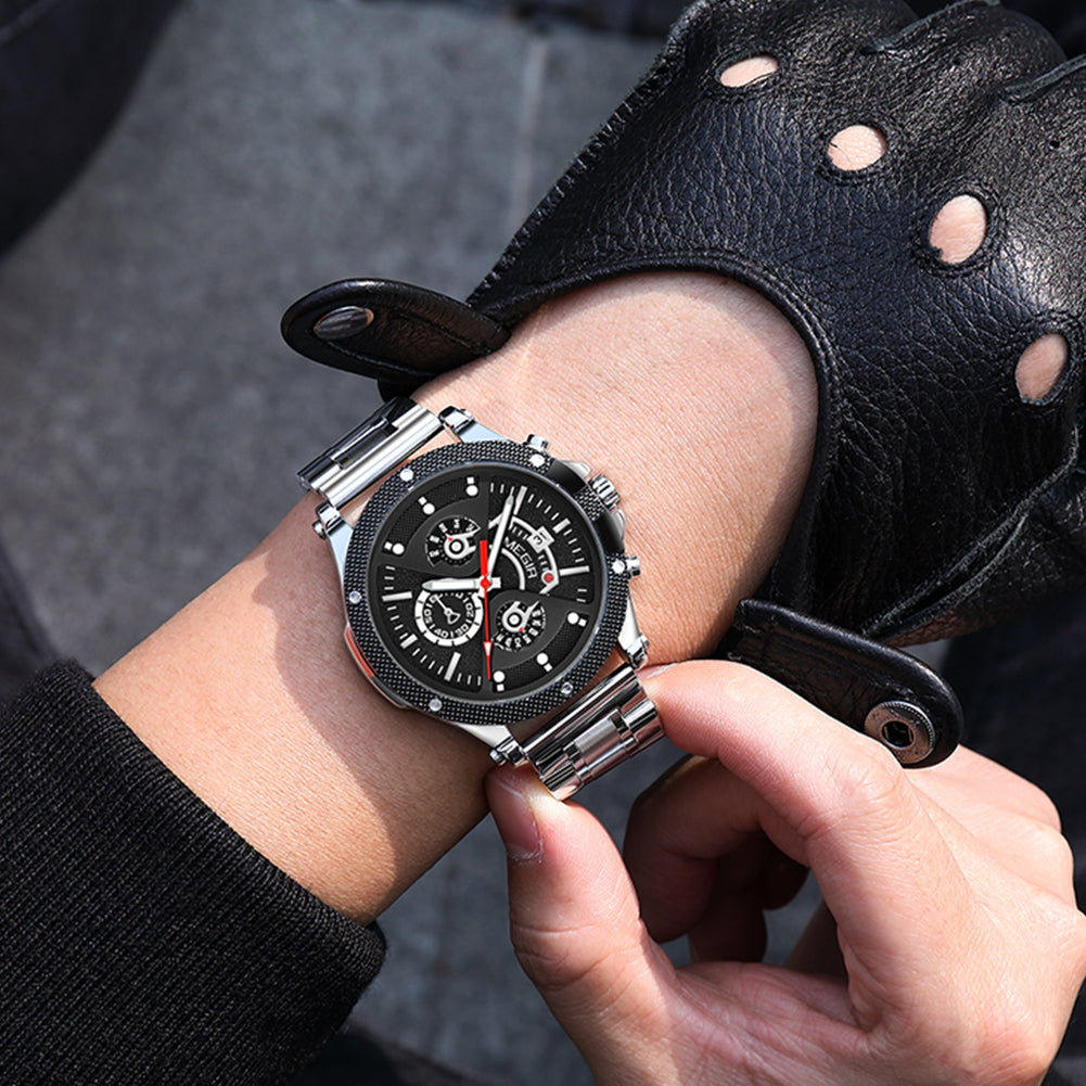 MEGIR Men's Business Watch Top Brand Luxury Quartz Wristwatch Fashion Waterproof Man Military Clock Calendar Reloj Hombre 2216