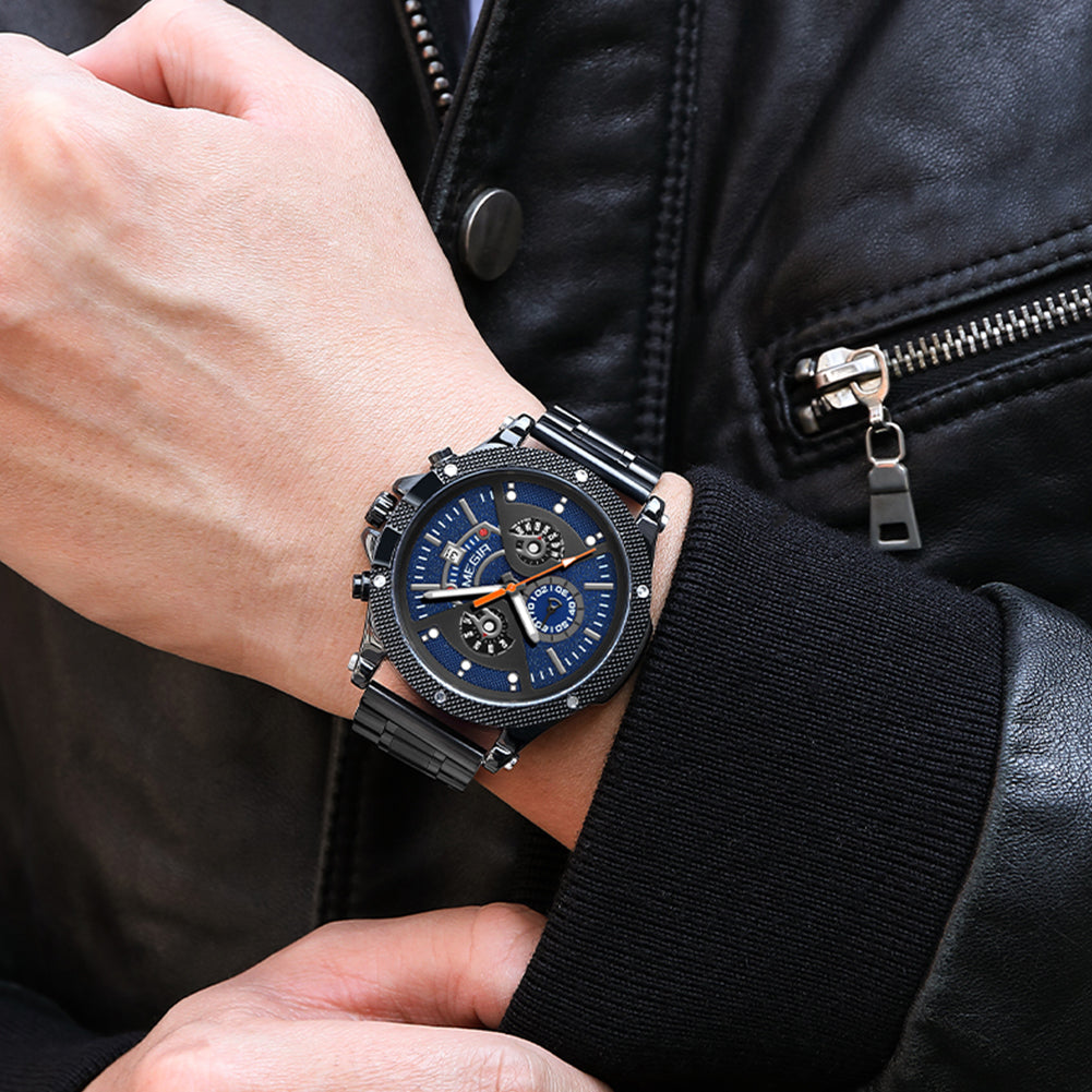 MEGIR Men's Business Watch Top Brand Luxury Quartz Wristwatch Fashion Waterproof Man Military Clock Calendar Reloj Hombre 2216