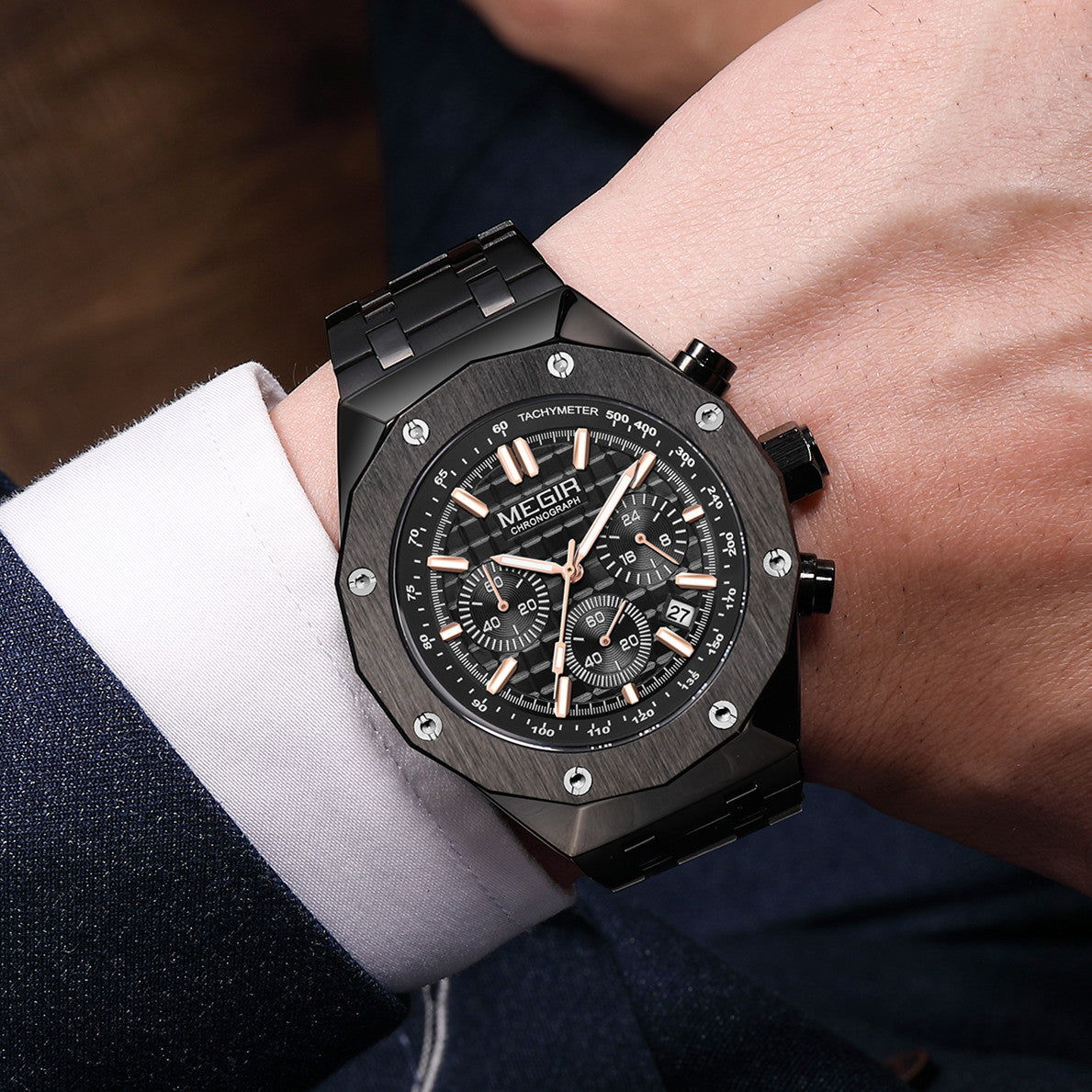 MEGIR Relogio Masculino Luxury Business Men Watches Fashion Military Watch Date Luminous Casual Quartz Wristwatch Man Clock 2213