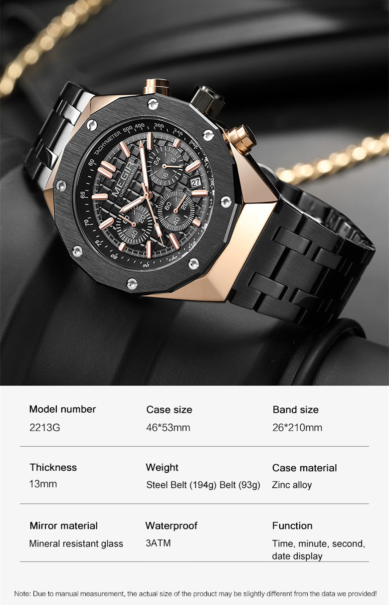 MEGIR Relogio Masculino Luxury Business Men Watches Fashion Military Watch Date Luminous Casual Quartz Wristwatch Man Clock 2213