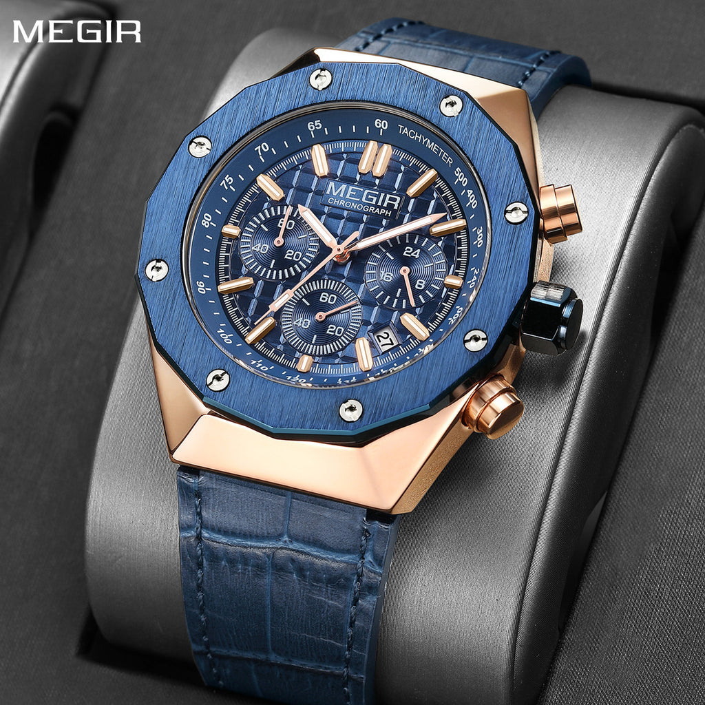 MEGIR Relogio Masculino Luxury Business Men Watches Fashion Military Watch Date Luminous Casual Quartz Wristwatch Man Clock 2213