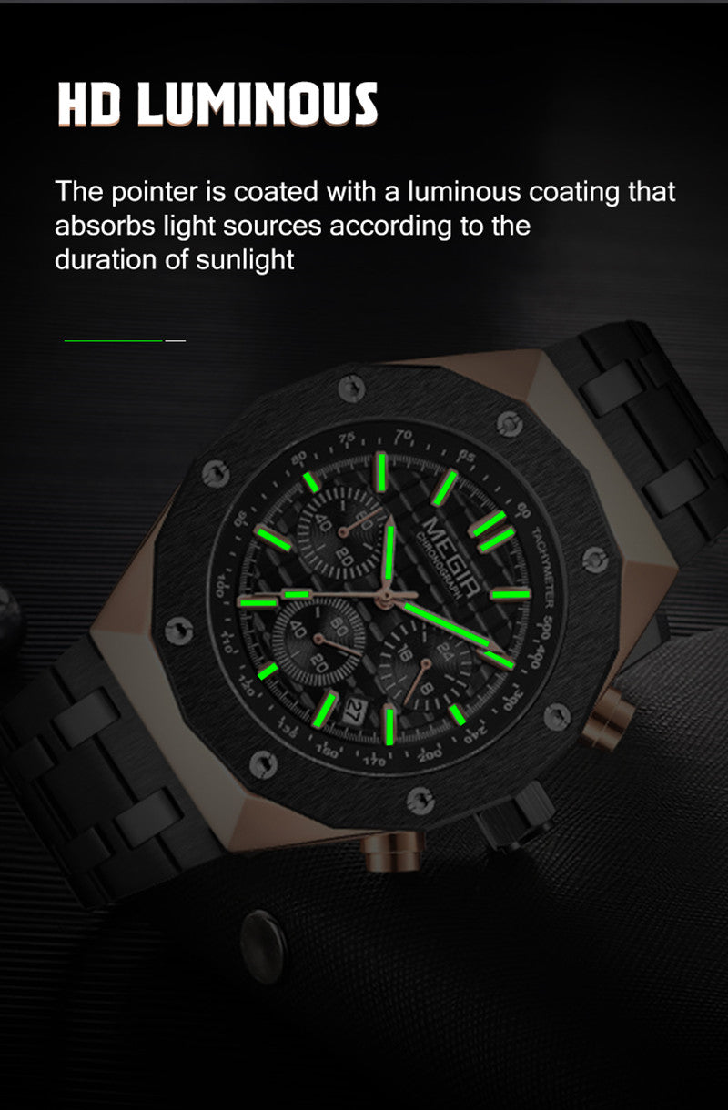 MEGIR Relogio Masculino Luxury Business Men Watches Fashion Military Watch Date Luminous Casual Quartz Wristwatch Man Clock 2213