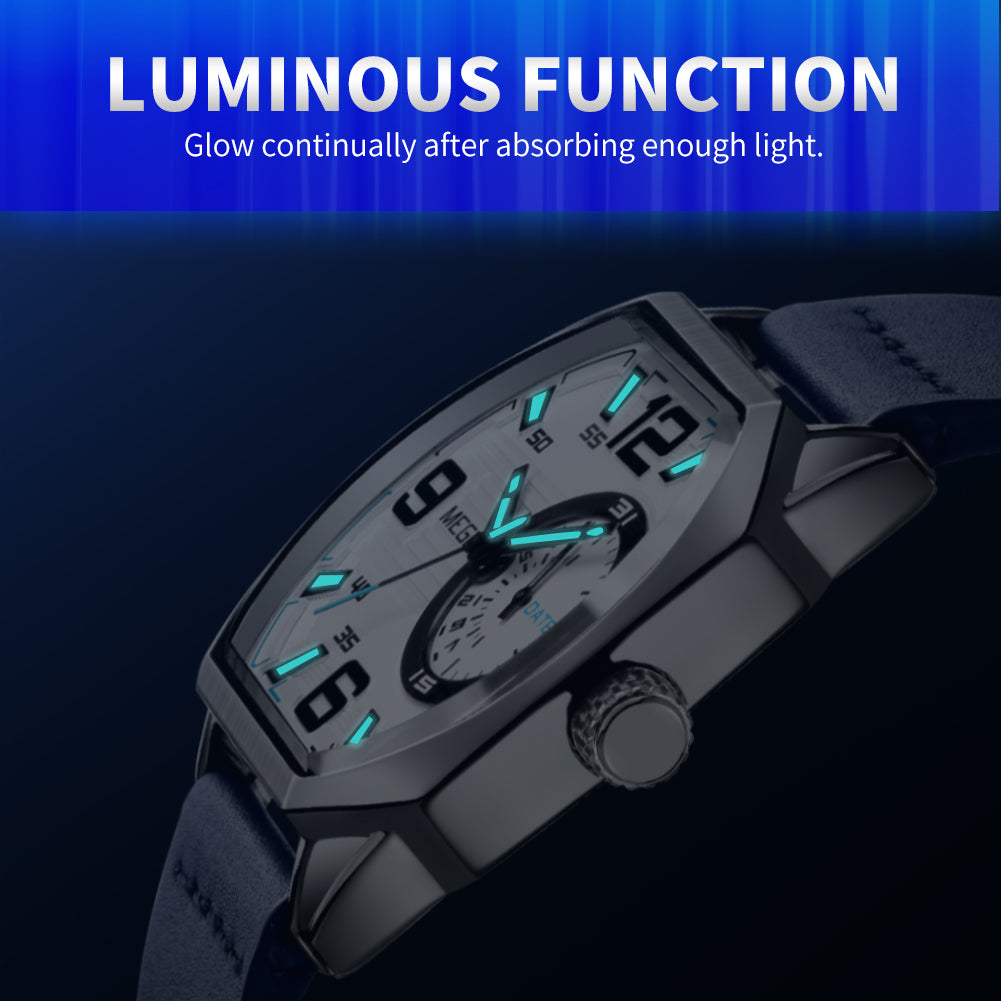 MEGIR Fashion Mens Watches Top Luxury Sport Military Watch Calendar Luminous Quartz Casual Man Wristwatch Clock Montre Homme