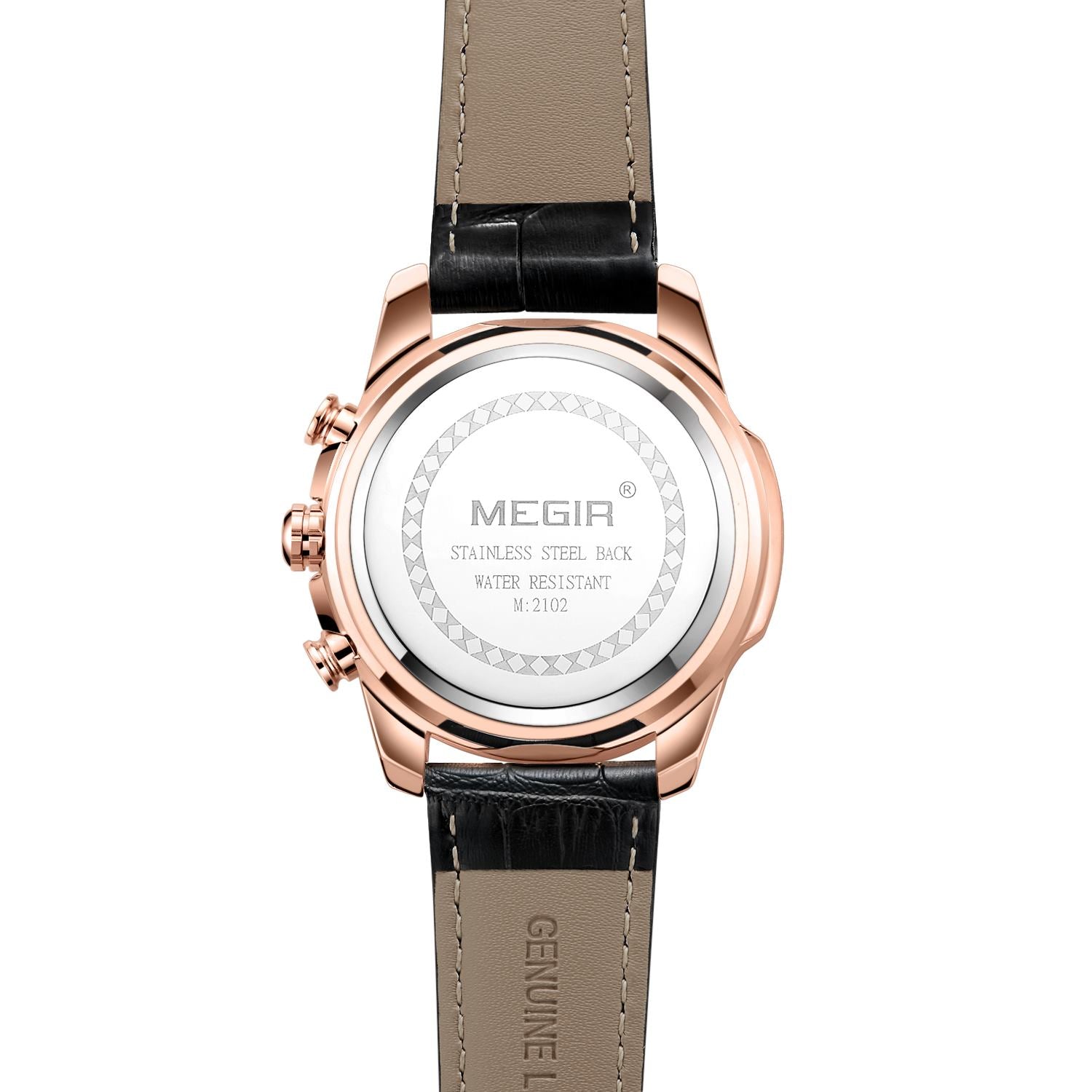 MEGIR Sport Watches for Men Fashion Luxury Military Quartz Wristwatch Leather Waterproof Man Chronograph Clock Relogio Masculino