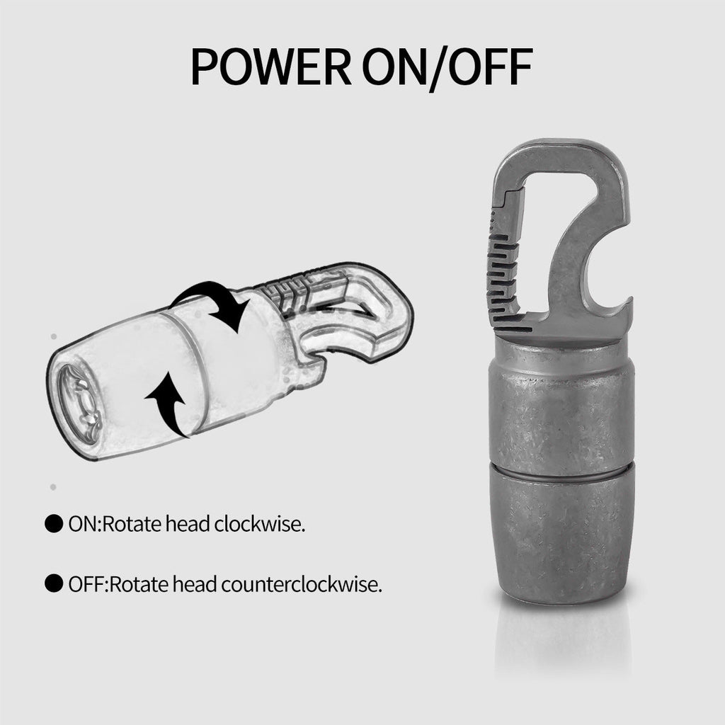 Titanium Alloy Keychain Mini Flashlight Light LED Multifunctional Bottle Opener-4