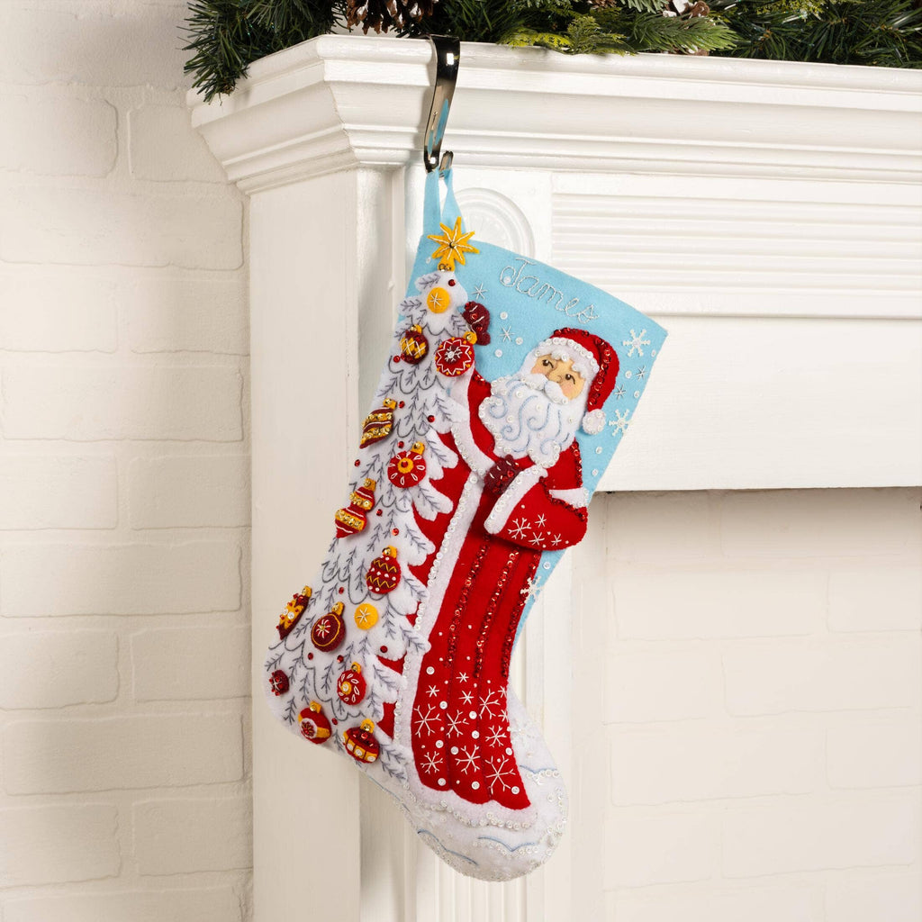 Bucilla Snowy St Nick Felt Stocking-3