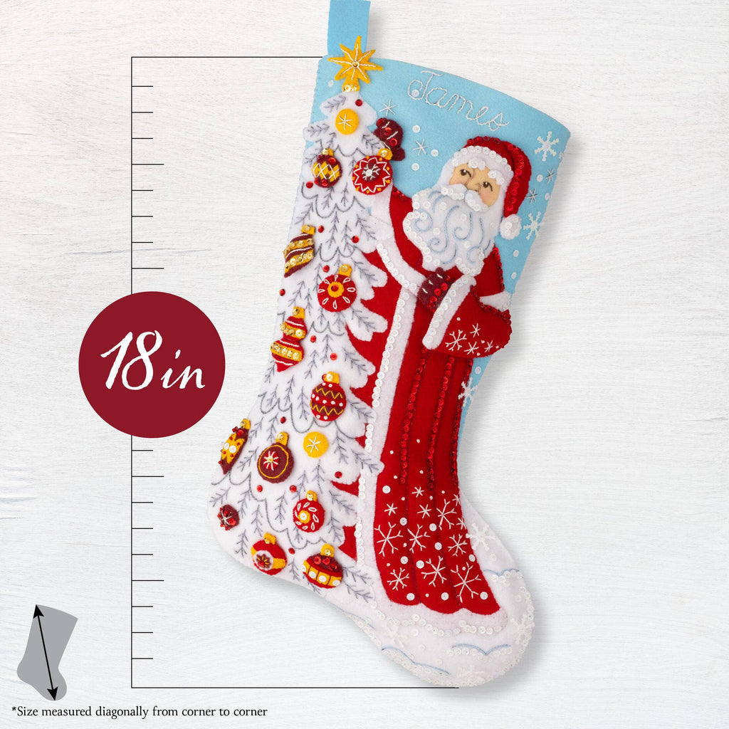Bucilla Snowy St Nick Felt Stocking-1