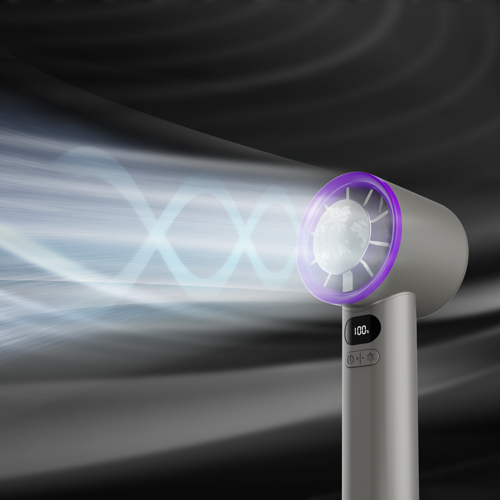 Jabees FrostOne Handheld Turbo Fan with Cooling Plate