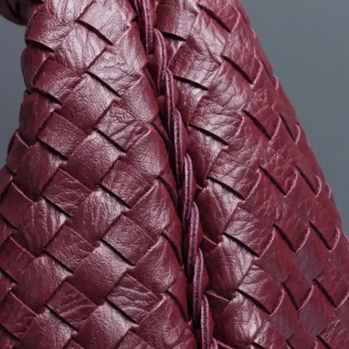 NNEDSZ Black Elegant Woven PU Leather Hobo Bag - Stylish Large-Capacity Shoulder Handbag for Women-1