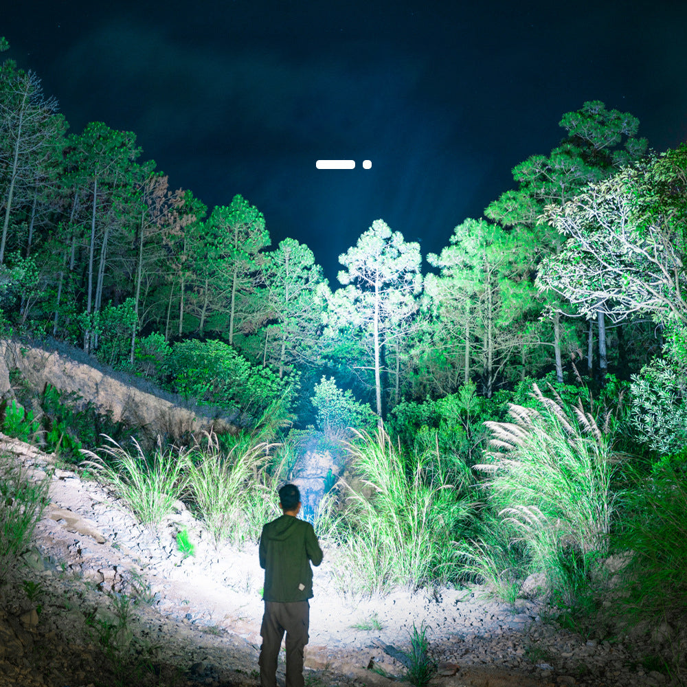 Titanium alloy ultra-bright flashlight with magnetic charging and secure magnetic attachment, designed for rugged durability and versatile hands-free illumination-2