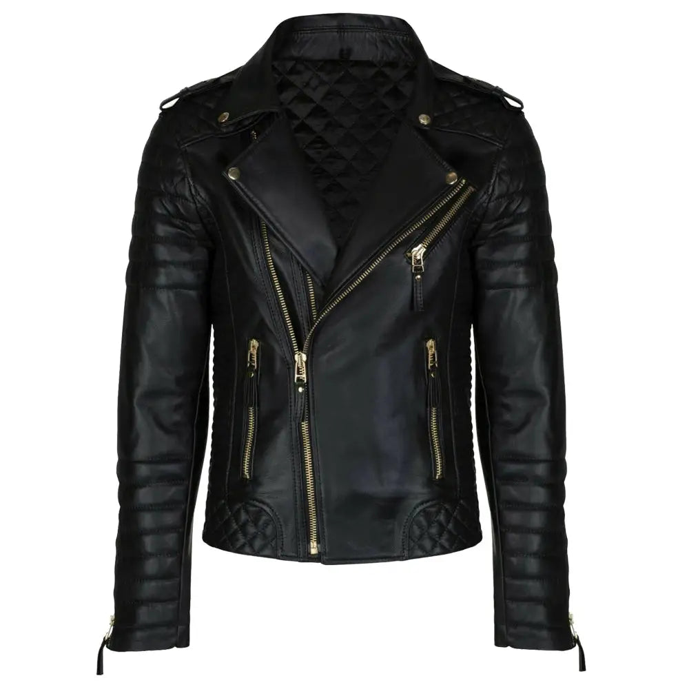 Mens Black Fashion Leather Jacket