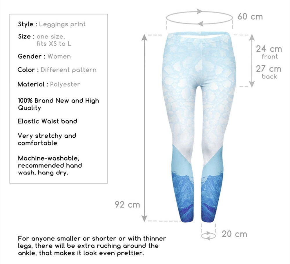 Women Legging Milk Printed Leggins for Women Trousers High Waist Blue Legins Woman Pants Stretch Leggings-1