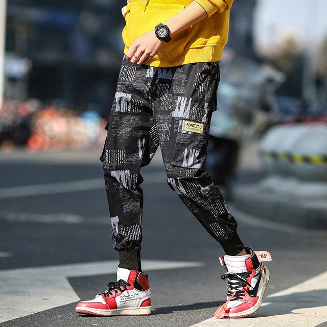 Streetwear Cargo Pants Men Hip Hop Pants Mens 2020 Autumn Harem Pant Harajuku Jogger Sweatpant Casual Trousers Male Pants