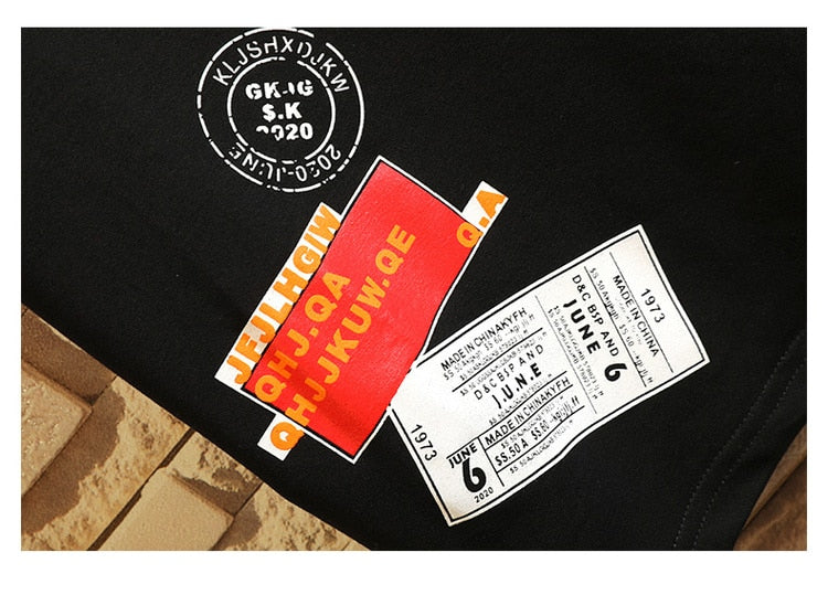 Men's Cotton Fashion Tshirt Mens Summer Hip Hop  T-shirts 5XL Casual Hipster T Shirt Tee Man Oversized Tops & Tees Streetwear