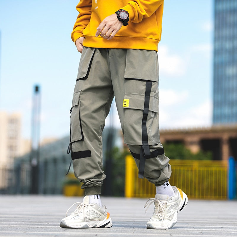 Men's Harem Pants Multi-Pocket Jogger Streetwear Cargo Pants Male New Fashion Sweatpants Man High Quality Trousers