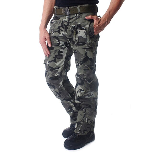Military Mens Cargo Pants SWAT Combat Tactical Army Pants Multi Pockets Work Airsoft Shooting Training Hunting Trousers